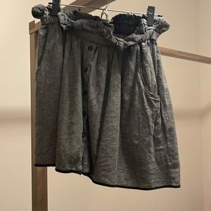Grey Urban Outfitters flounce skirt with paper bag style waist